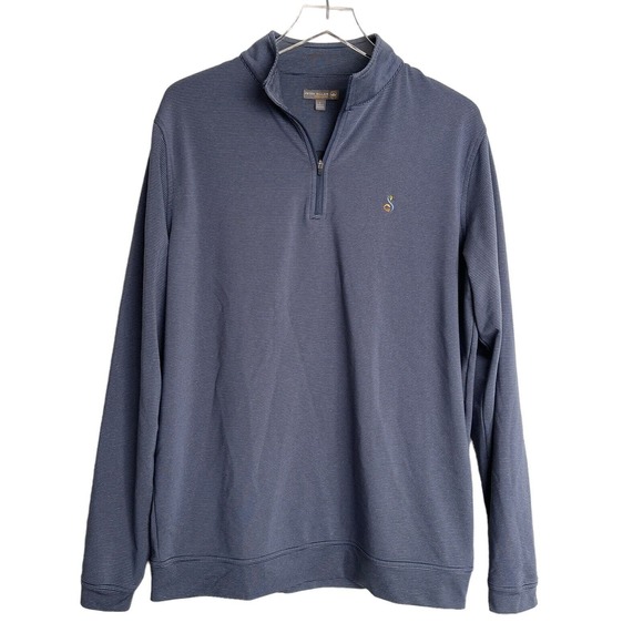 Peter Millar Other - Peter Millar Mens Crown Sport 1/4 Zip Golf Pullover Striped Shirt